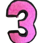 Number Three Shaped Pinata – Viva Party