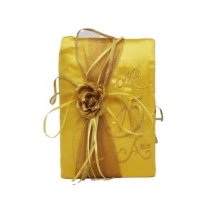 5 Pc Yellow and Gold Quinceanera Pillow Set
