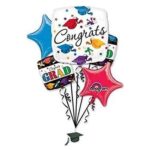 Anagram Congrats Dare To Dream Graduation 5pc Balloon Bouquet Pack White Multicolored – Viva Party