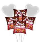 6 pc Happy Valentines Day Love Cupcake Balloon Bouquet – Viva Party