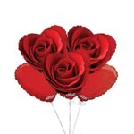 Valentine I Love You Red Roses Heart Balloon Bouquet 5pc – Viva Party