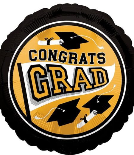 Grad School Colors Orange and White Balloon Bouquet 15 Pack