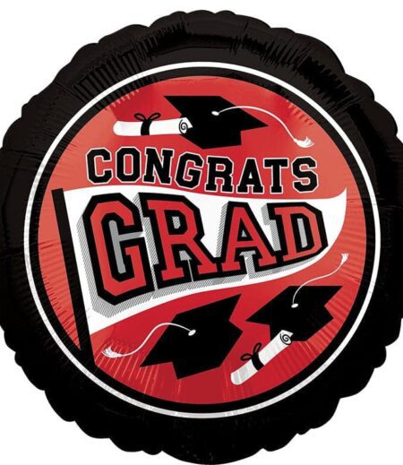 Grad School Colors Black and White Balloon Bouquet 15 Pack