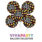 Graduation Congrats Grad Star Balloon Bouquet 5 pc | Viva Party Balloon Collection – Viva Party