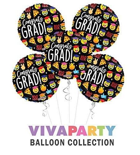 Graduation Congrats Grad Star Balloon Bouquet 5 pc | Viva Party Balloon Collection – Viva Party