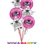 Graduation Congrats Grad Congratulations Grad Balloon Bouquet 6 pc | Viva Party Balloon Collection – Viva Party