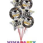 Graduation Congrats Grad Balloon Bouquet 6 pc | Viva Party Balloon Collection – Viva Party
