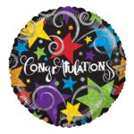 18 Inch PR Congratulations Black - Flat – Viva Party