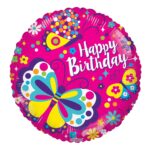 Happy Birthday Classic Butterflies Foil Balloon - 18 Inch – Viva Party