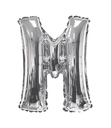 SILVER LETTER M - 34 Inch – Viva Party