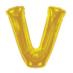 GOLD LETTER V - 34 Inch – Viva Party