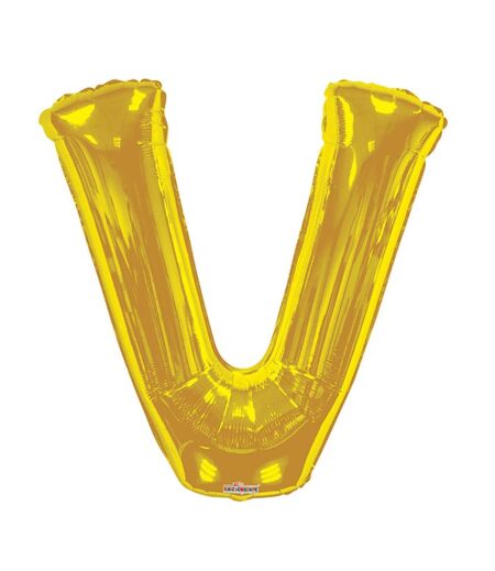 GOLD LETTER V - 34 Inch – Viva Party