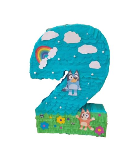 Bluey Number Two Shape Pinata – Viva Party