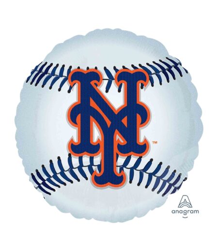 New York Mets Happy Birthday Balloon Bouquet (5 Balloons)