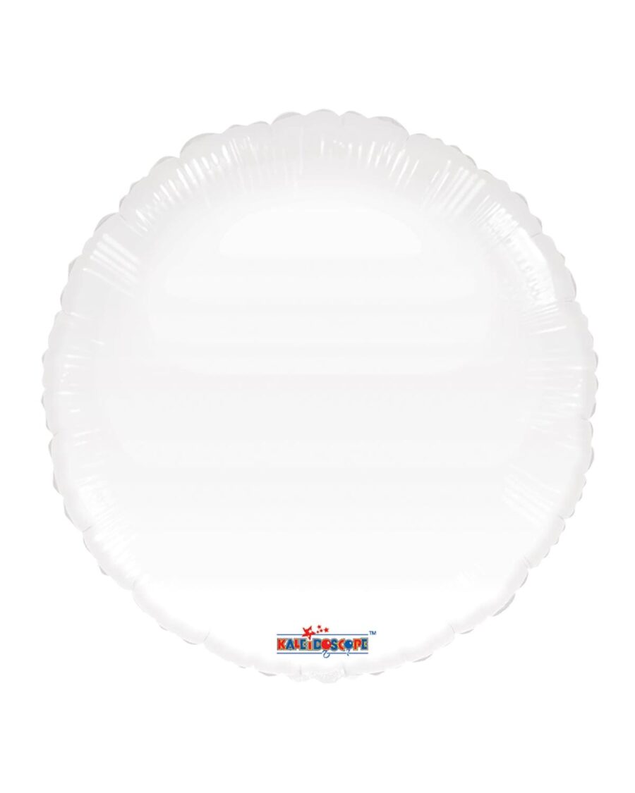 White Round Gelli Bean 18 Inch - Image 1