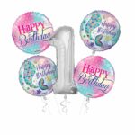 Mermaid Happy Birthday Balloon Bouquet 5 pc,  Birthday, | Viva Party Balloon Collection – Viva Party