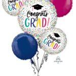 Yay Grad Congrats Grad Graduation Balloon Bouquet (5 Balloons) – Viva Party