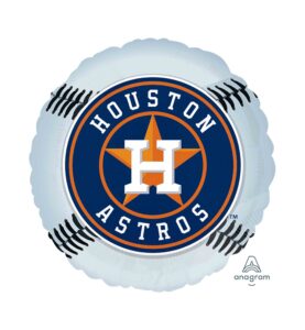 Houston Astros Happy Birthday Balloon Bouquet (5 Balloons)