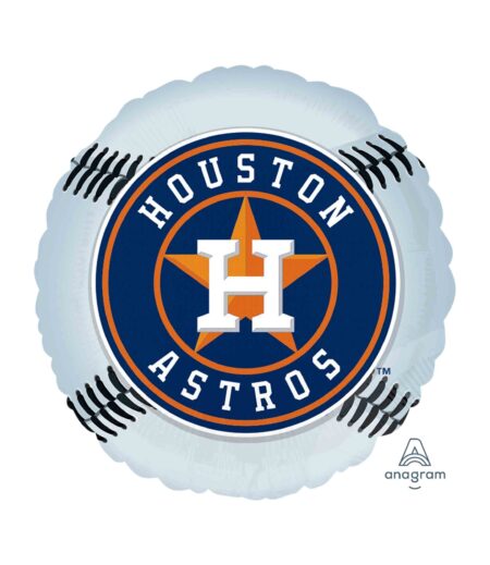 Houston Astros Happy Birthday Balloon Bouquet (5 Balloons)