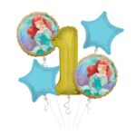Princess Little Mermaid (Ariel)  Once Upon A Time Happy Birthday Balloon Bouquet (5 Balloons) – Viva Party