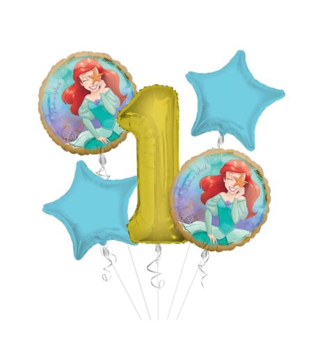 Princess Little Mermaid (Ariel)  Once Upon A Time Happy Birthday Balloon Bouquet (5 Balloons) – Viva Party
