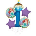 Princess Little Mermaid (Ariel) Once Upon A Time Happy Birthday Balloon Bouquet 6 pc – Viva Party