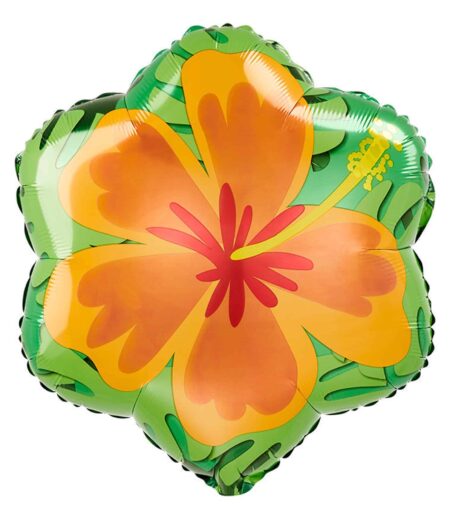Summer Orange & Purple Hibiscus Foil Balloon – Viva Party