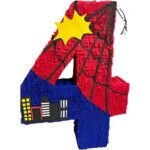 Spider Man Number Four Shaped Pinata – Viva Party