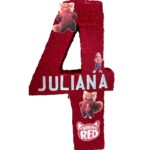 Red Number Four Shaped Pinata – Viva Party