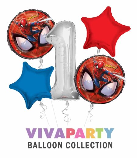 Spider-Man Happy Birthday Foil Balloon Bouquet 5 pc – Viva Party
