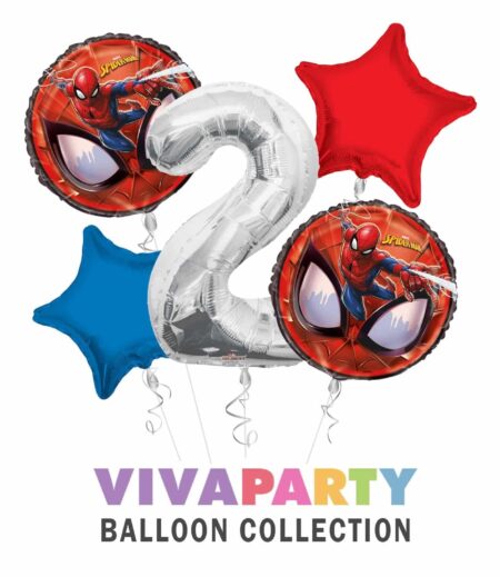 Spider-Man Happy Birthday Foil Balloon Bouquet 5 pc