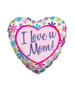 Happy Mother's Day I Love You Mom Balloon Bouquet (6 Balloons)