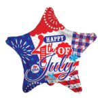 18 Inch BV Happy 4Th Of July Star - Flat – Viva Party
