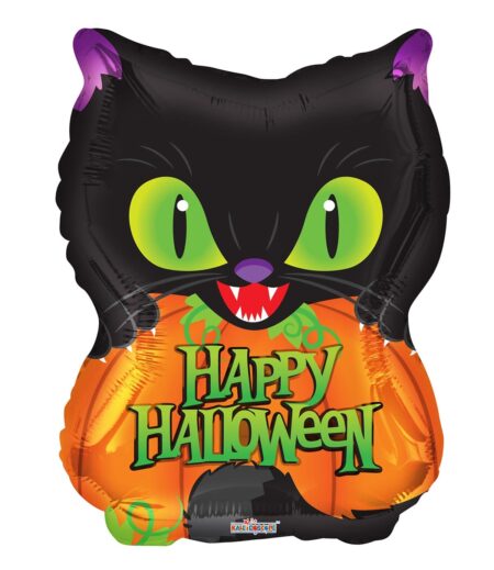 18 Inch PR HALLOWEEN CAT & PUMPKIN SHAPE – Viva Party