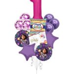 Encanto Happy Birthday Helium-Filled Balloon Bouquet, Mirabel Balloons, Party Balloons (12 Balloons) – Viva Party