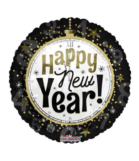 18 Inch NEW YEAR CLOCK FOIL BALLOON – Viva Party