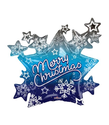 36 Inch CHRISTMAS STARS SHAPE FOIL BALLOON – Viva Party