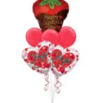 Happy Valentine Day Strawberry Te Amo Balloon Bouquet (6 Balloons) – Viva Party