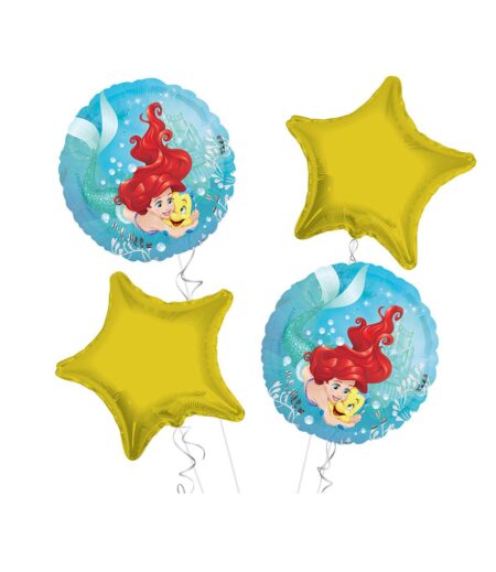 Ariel Happy Birthday Balloon Bouquet 4pc – Viva Party