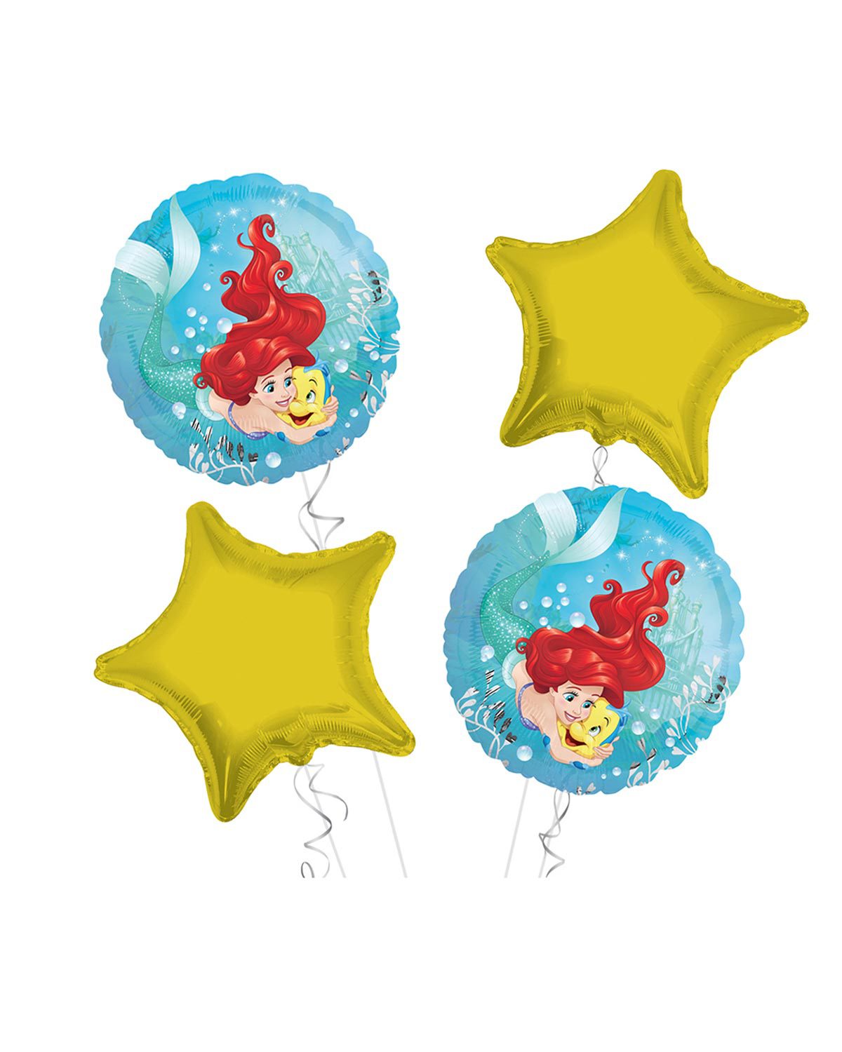A001-A4-S1-1.jpg Ariel Happy Birthday Balloon Bouquet 4pc - Image 1