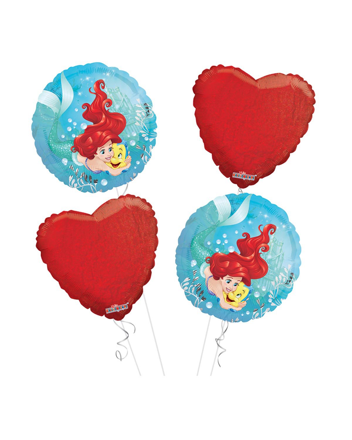 A001-A4-S2-1.jpg Ariel Happy Birthday Balloon Bouquet 4pc - Image 1