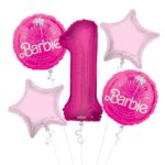 Barbie Malibu Beach California, Happy Birthday Balloon Bouquet (5 Balloons) – Viva Party
