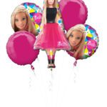 Barbie Foil Bouquet of Balloons 5pc – Viva Party