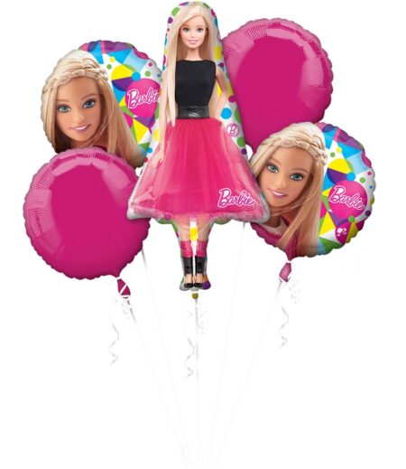 Barbie Foil Bouquet of Balloons 5pc – Viva Party