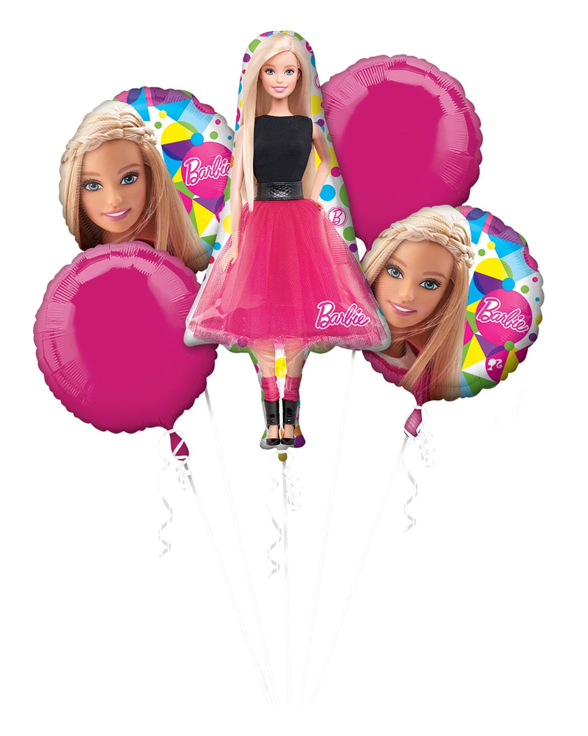 A002-Ya.jpg Barbie Foil Bouquet Of Balloons 5Pc – Viva Party