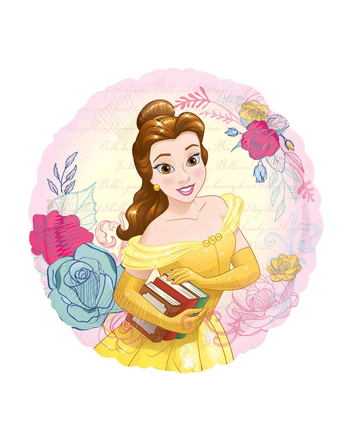 A003-A.jpg Beauty and the Beast Princess Belle Disney Balloon 18 Inch - Image 1