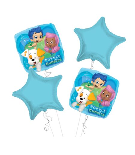 Bubble Guppies Happy Birthday Balloon Bouquet 4pc – Viva Party