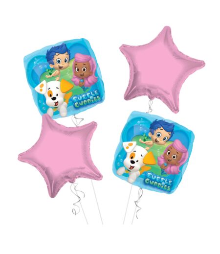 Bubble Guppies Happy Birthday Balloon Bouquet 4pc – Viva Party