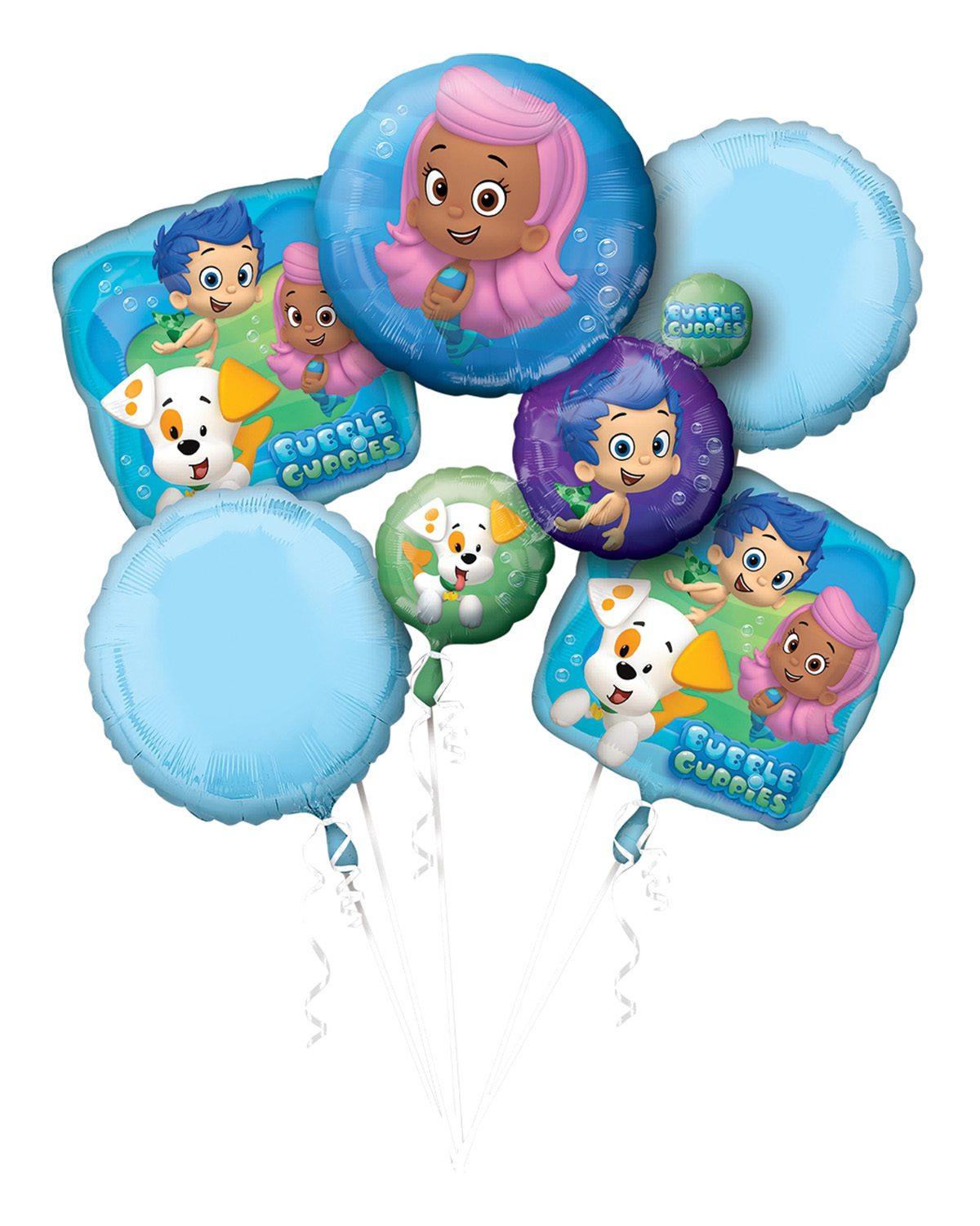 A004-YA.jpg Bubble Guppies Foil Balloons Bouquet - Image 1