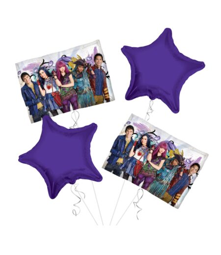 Descendants Happy Birthday Balloon Bouquet 4pc – Viva Party